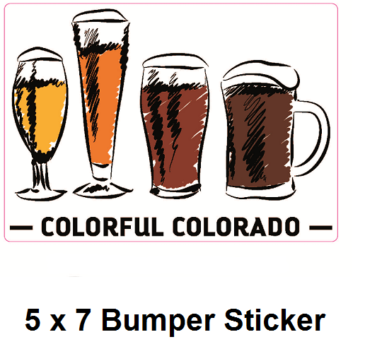 5 x 7 Colorful Colorado Bumper Sticker